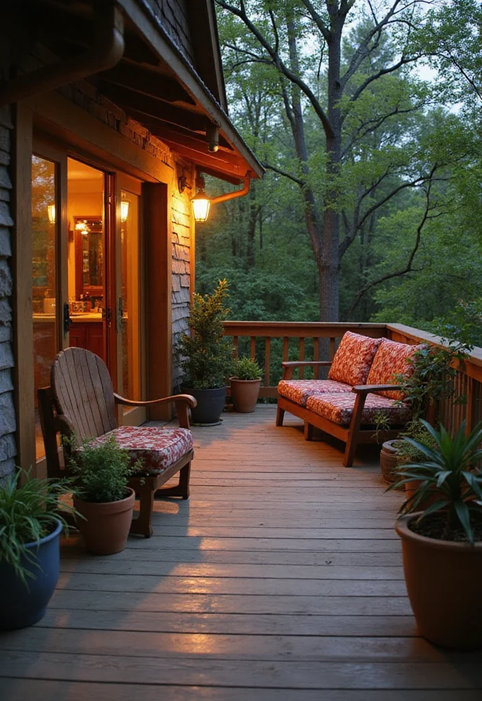 14 Farmhouse Backyard Ideas for Warm Rustic Charming Spaces 34 14 Farmhouse Backyard Ideas for Warm Rustic Charming Spaces - 4. Rustic Wooden Deck