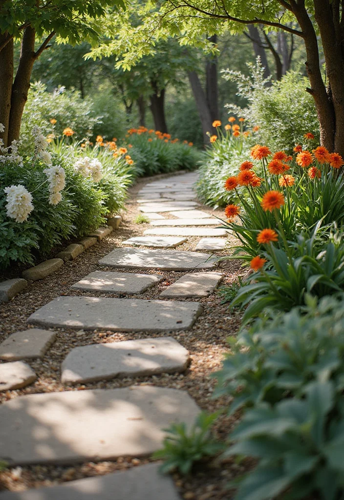 14 Farmhouse Backyard Ideas for Warm Rustic Charming Spaces 45 14 Farmhouse Backyard Ideas for Warm Rustic Charming Spaces - 5. Charming Garden Pathways