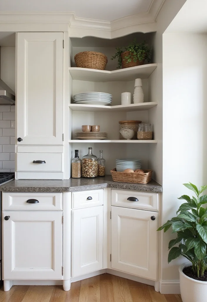 15 Kitchen Cabinet Storage Ideas for Better Organization and Space 144 15 Kitchen Cabinet Storage Ideas for Better Organization and Space - 14. Utilize Every Nook with Corner Shelves