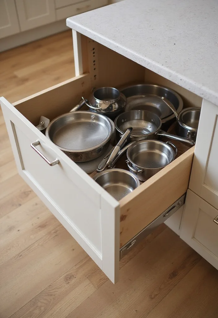 15 Kitchen Cabinet Storage Ideas for Better Organization and Space 45 15 Kitchen Cabinet Storage Ideas for Better Organization and Space - 5. Pull-Out Drawers
