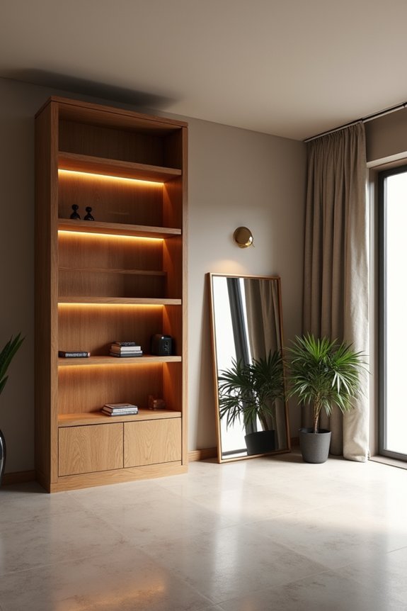 anchored wall with dramatic furnishings