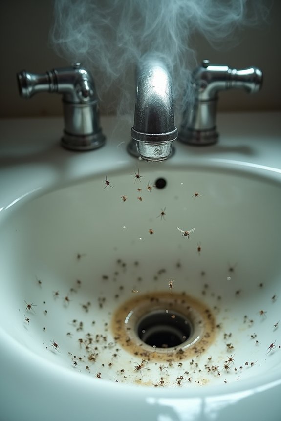 Why Are There Gnats in My Bathroom? 1 boiling water baking soda vinegar