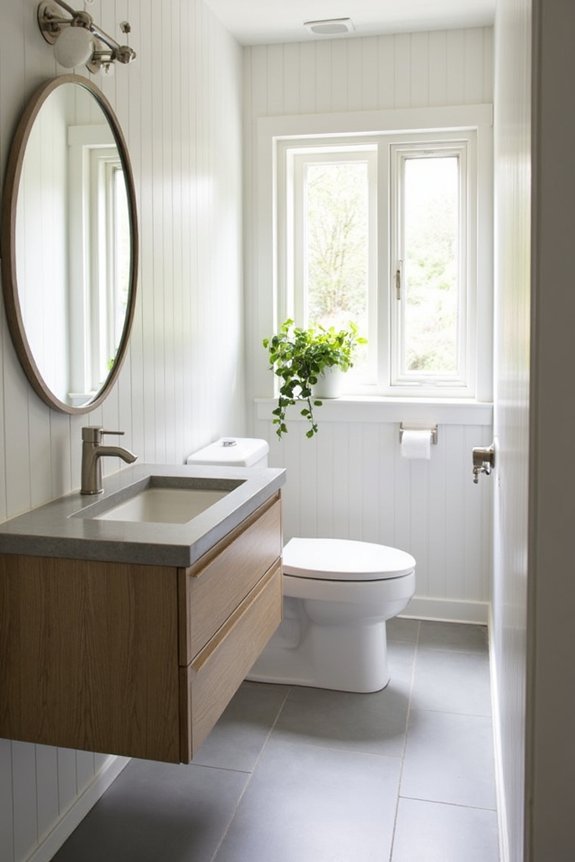 corner sink glass shower bright lighting