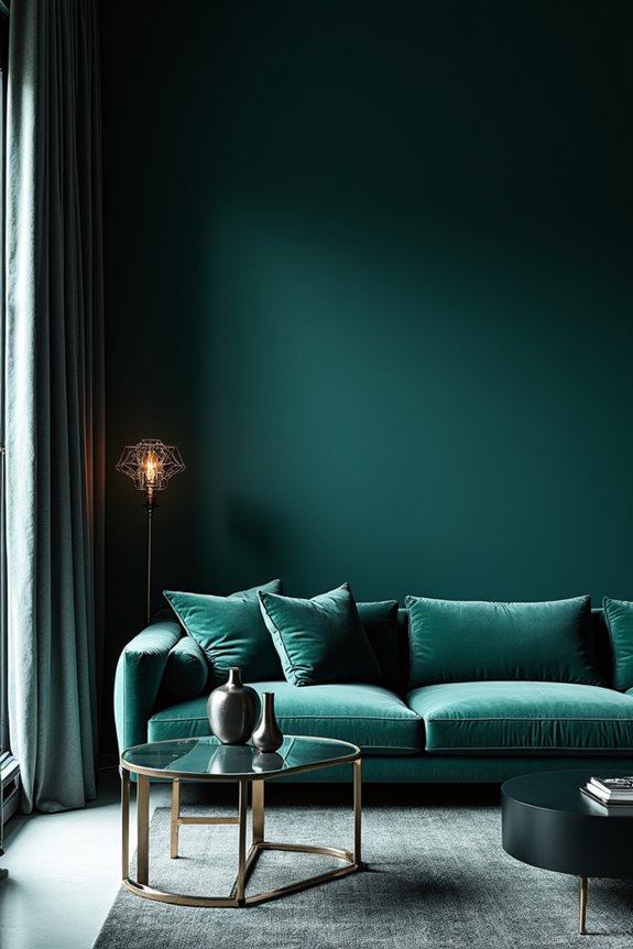 What Color Should I Paint My Living Room This Year 7 dark teal moody sophisticated versatile