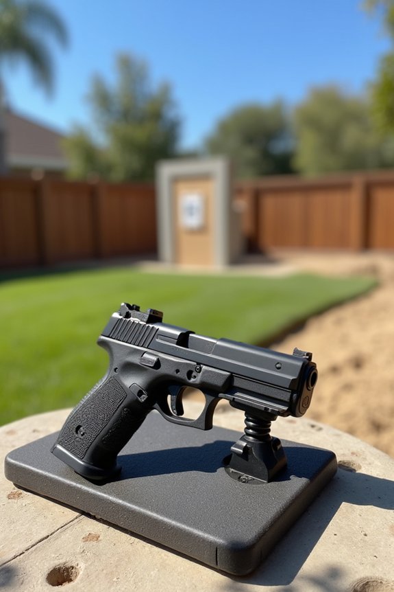 designate safe shooting area with backstop