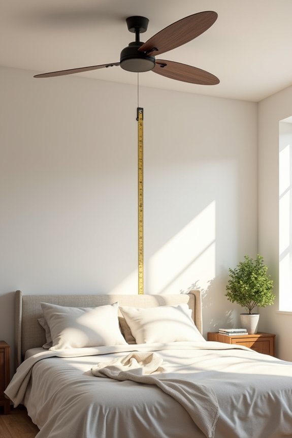 downrod length for tall ceilings
