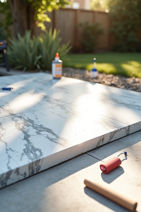 faux marble patio weekend project