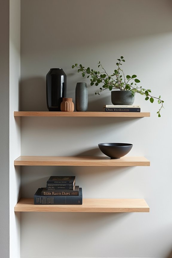 10 Smart Ideas for What to Put in That Empty Corner of Your Living Room 5 floating wall shelves for display storage