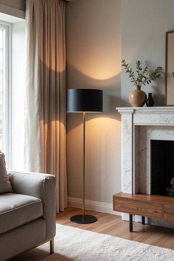 floor lamp height and finish guidance