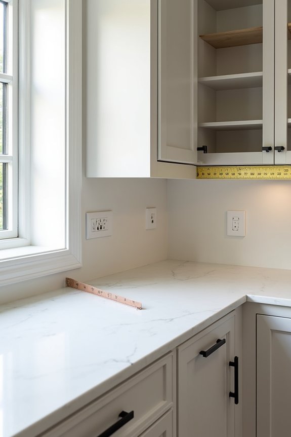 How Deep Are Kitchen Cabinets and How to Measure Them 8 map windows outlets plumbing first