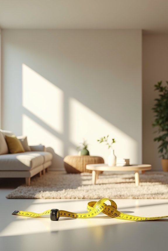 measure living room length accurately with steel tape