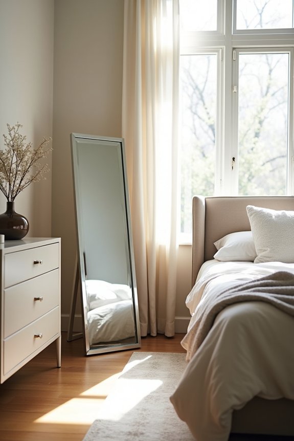 mirrored furniture subtle reflections