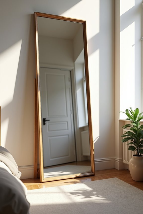 mirrors reflect doorway for safety