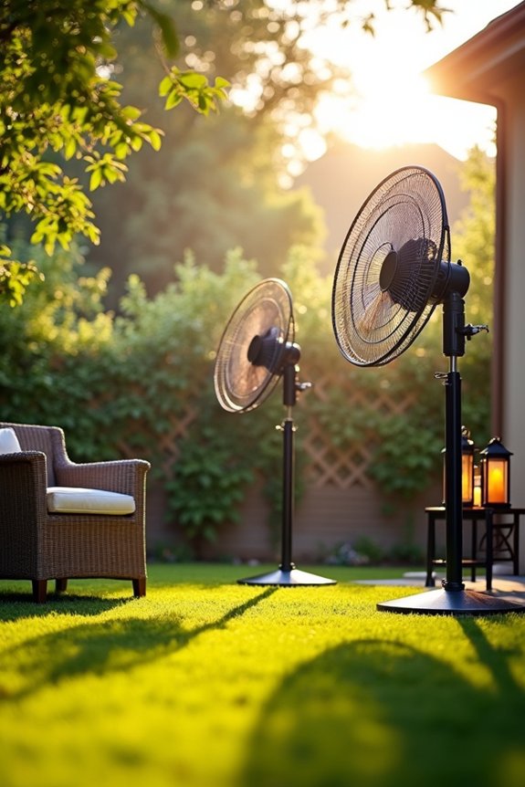 outdoor fans disrupt mosquito flight patterns