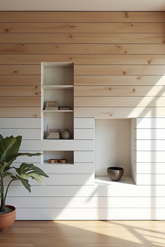 planked walls add texture