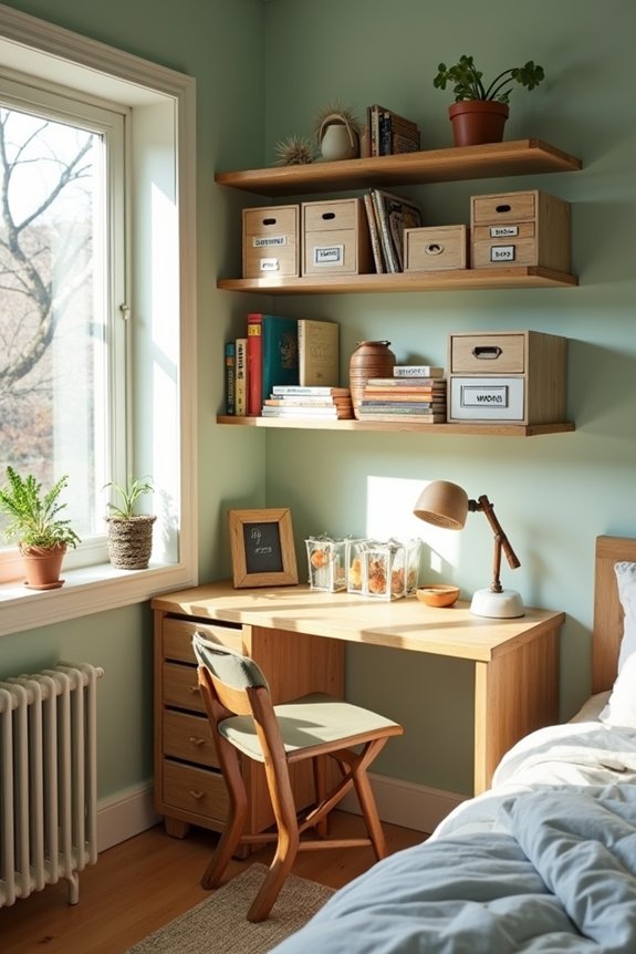 10 Do It Yourself Bedroom Ideas You Can Do This Weekend 5 rainbow colored book shelves with decorative breaks