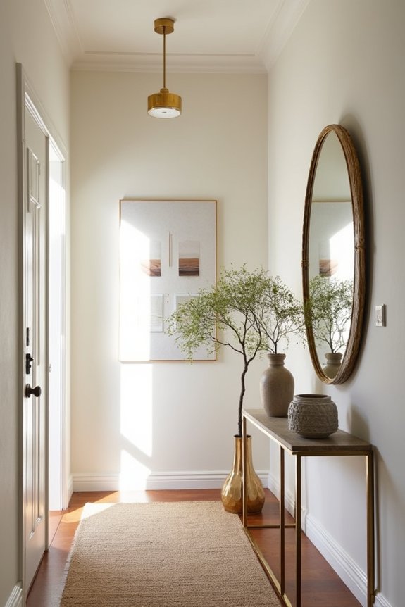 round mirror shelf drawer
