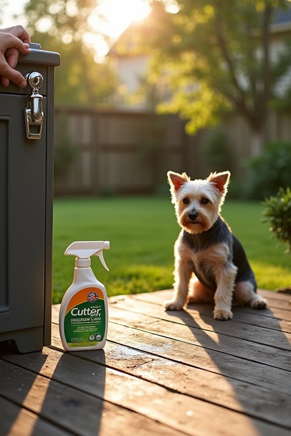 How to Use Cutter Backyard Bug Control Safely Around Dogs 13 secure high upright storage for spray bottle