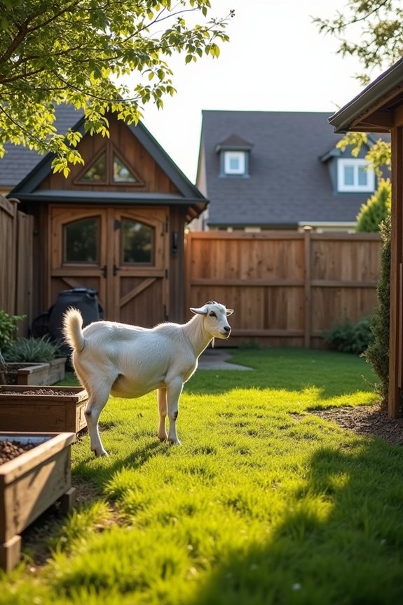Can I Legally Have a Goat in My Backyard? 3 shelter 10 sq ft 400 sq ft enclosure