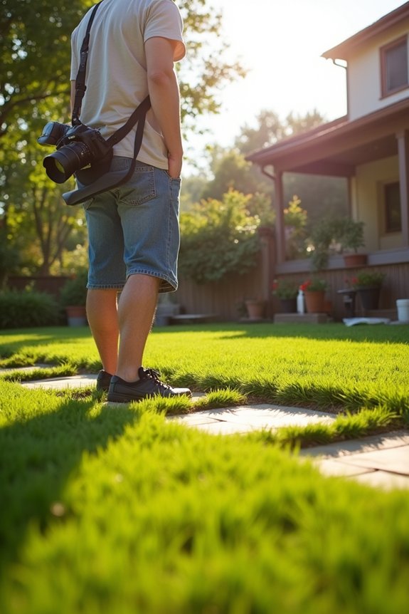 short grass clutter free yard