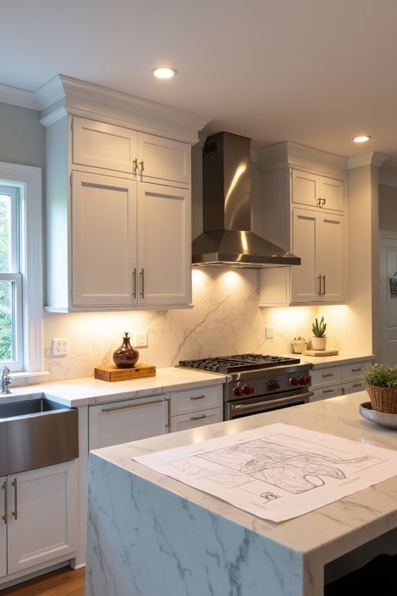 7 Tips for Perfect Can Light Placement in Your Kitchen 2 space cans at half ceiling height