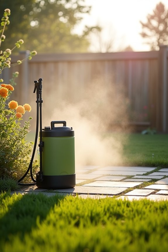 spray foliage for resting mosquitoes