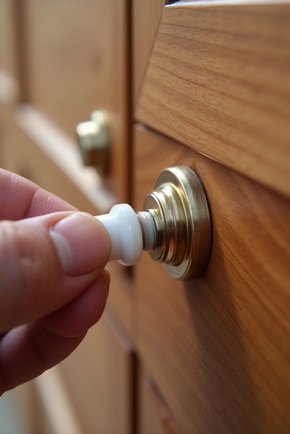 10 Tips for Putting Handles on Kitchen Cabinets 6 thread sealant and glue for cabinet hardware