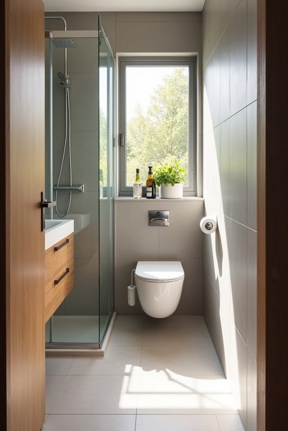 three quarter bathroom placement guidance