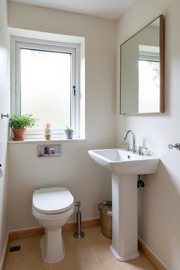 toilet sink shower footprint trade off