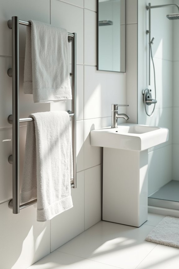 10 Tips for Where to Hang Bathroom Towel Bars 7 towel bar traffic conscious placement