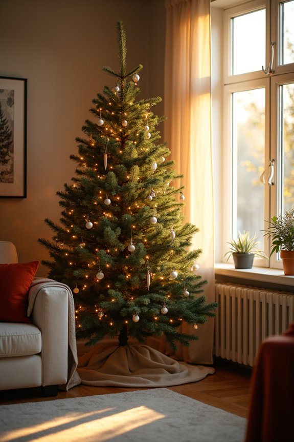 10 Smart Spots to Put a Christmas Tree in a Small Living Room 3 window side tree for natural glow